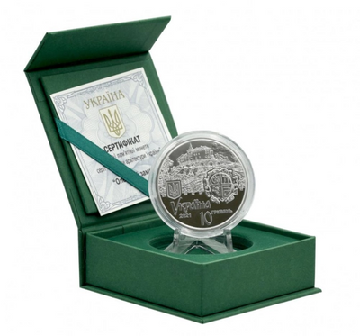 Монета Олеський замок 10 грн. Срібло 63 фото